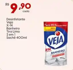 Supper Rissul Desinfetante Veja X-14 Banheiro Tira Limo 2 em 1 oferta