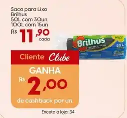 Supper Rissul Saco para Lixo Brilhus oferta