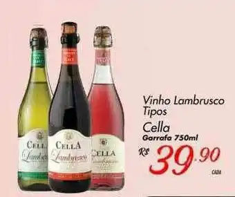 Muffato Vinho Lambrusco Tipos Cella oferta