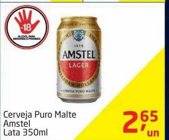 Tenda Atacado Cerveja Puro Malte Amstel oferta