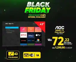 Lojas Guaibim AOC smart tv full hd 43" oferta