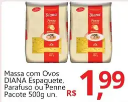 Supermercados Koch Massa com Ovos DIANA Espaguete, Parafuso ou Penne Pacote oferta
