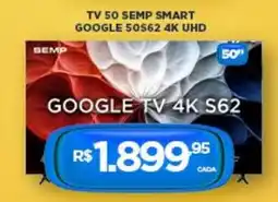 DB Supermercados Tv 50 semp smart google 50s62 4k uhd oferta