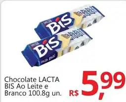 Supermercados Koch Chocolate LACTA BIS Ao Leite e Branco oferta