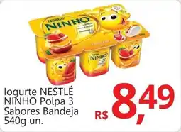 Supermercados Koch logurte NESTLÉ NINHO Polpa 3 Sabores Bandeja oferta