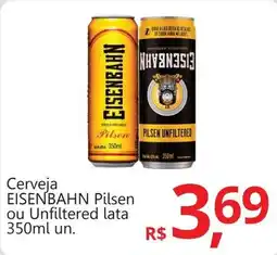 Supermercados Koch Cerveja EISENBAHN Pilsen ou Unfiltered lata oferta