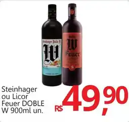 Supermercados Koch Steinhager ou Licor Feuer DOBLE W oferta