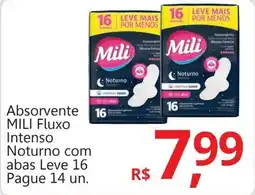 Supermercados Koch Absorvente MILI Fluxo Intenso Noturno com abas oferta