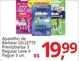 Supermercados Koch Aparelho de Barbear GILLETTE Prestobarba 3 Regular oferta