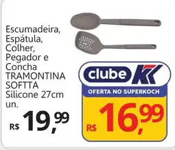 Supermercados Koch Escumadeira, Espátula, Colher, Pegador e Concha TRAMONTINA SOFTTA Silicone 27cm oferta