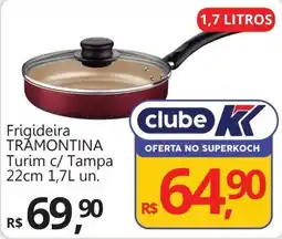 Supermercados Koch Frigideira TRĂMONTINA Turim c/ Tampa 22cm oferta