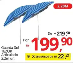Supermercados Koch Guarda Sol TEZOR Articulado 2,2m un. oferta