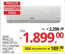 Supermercados Koch Split PHILCO 9000 BTUS Frio Inverter PAC9FC 220V un. oferta