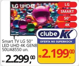 Supermercados Koch Smart TV LG 50" LED UHD 4K GEN8 50UA8550 un. oferta
