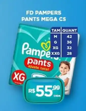 DB Supermercados Fd pampers pants mega cs oferta