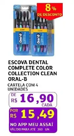 Assaí Atacadista Escova dental complete color collection clean oral-b oferta