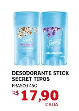 Assaí Atacadista Desodorante stick secret tipos frasco oferta