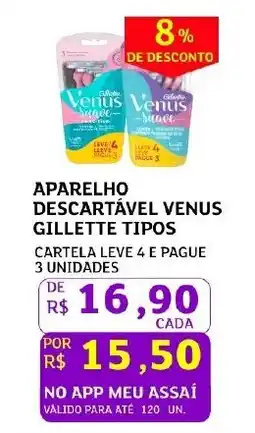 Assaí Atacadista Aparelho descartável venus gillette tipos oferta