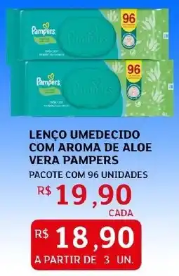 Assaí Atacadista Lenço umedecido com aroma de aloe vera pampers oferta