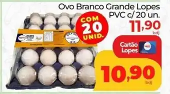 Ovo Branco Grande Lopes PVC c/ 20 un.