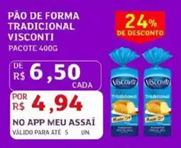 Assaí Atacadista Pão de forma tradicional visconti pacote oferta