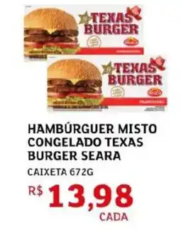Assaí Atacadista Hamburguer misto congelado texas burger seara caixeta oferta