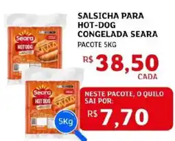 Assaí Atacadista Salsicha para hot-dog congelada seara oferta