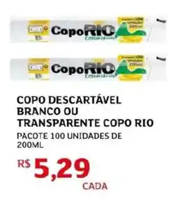 Assaí Atacadista Copo descartável branco ou transparente copo rio oferta
