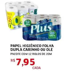 Assaí Atacadista Papel higiênico folha dupla carinho ou olé oferta