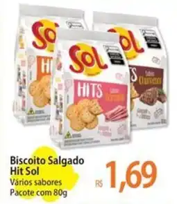 Atacadão Biscoito Salgado Hit Sol Vários sabores Pacote oferta