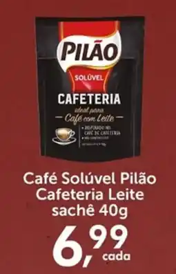 Rossi Supermercado Café Solúvel Pilão Cafeteria Leite sachê oferta