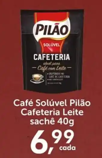 Rossi Supermercado Café Solúvel Pilão Cafeteria Leite sachê oferta