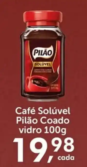 Rossi Supermercado Café Solúvel Pilão Coado vidro oferta