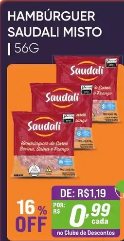 Pais e Filhos Supermercados HAMBÚRGUER SAUDALI MISTO oferta