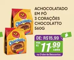 Pais e Filhos Supermercados Achocolatado em pó 3 corações chocolatto oferta