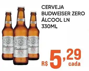 Pais e Filhos Supermercados Cerveja budweiser zero álcool ln oferta