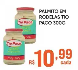 Pais e Filhos Supermercados Palmito em rodelas tio paco oferta