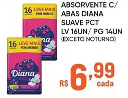 Pais e Filhos Supermercados Absorvente c/ abas diana suave pct oferta
