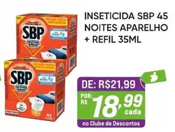 Pais e Filhos Supermercados Inseticida sbp 45 noites aparelho + refil oferta