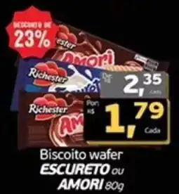 Cometa Supermercados Biscoito wafer ESCURETO ou AMORI oferta