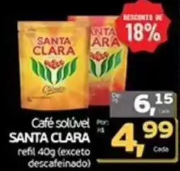Cometa Supermercados Cafe solúvel SANTA CLARA refil oferta