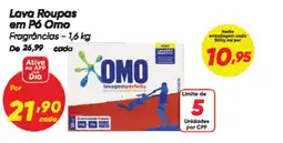 Dia Lava Roupas em Pó Omo Fragrâncias oferta