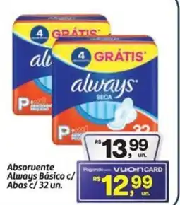 Fort Atacadista Absorvente Always Básico c/ Abas oferta