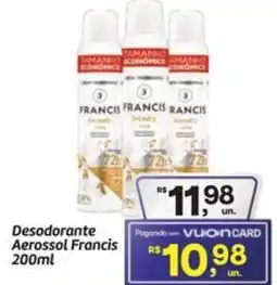 Fort Atacadista Desodorante Aerossol Francis oferta