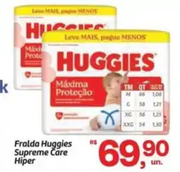 Fort Atacadista Fralda Huggies Supreme Care Hiper oferta
