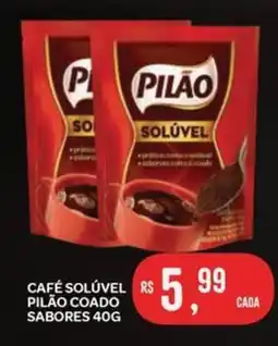 Atacadão Dia a Dia Café solúvel pilão coado sabores oferta