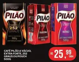 Atacadão Dia a Dia Cafe pilão vacuo extra forte 252° graus ou pouch oferta
