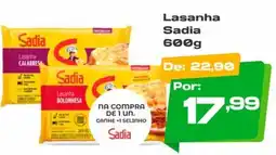 Del Moro Supermercados Lasanha Sadia oferta