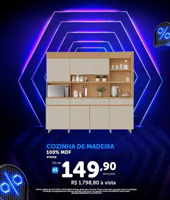 Cozinha de madeira 100% mdf