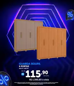 Lojas Pintos Guarda roupa 6 portas oferta